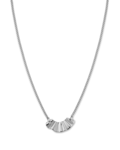 Liquid Waved necklace landscape Silver