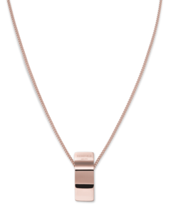 Wave Charm necklace Rosegold