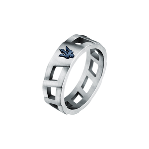 ICONIC RING WITH IP BLUE TRIDENT S19