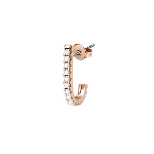 STUD EARRING RG + J WITH WHITE CZ