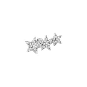 STUD EARRINGS SS 3 STARS WITH CRYSTALS