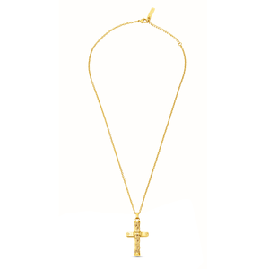 CROSSED GOLD NECKLACE
