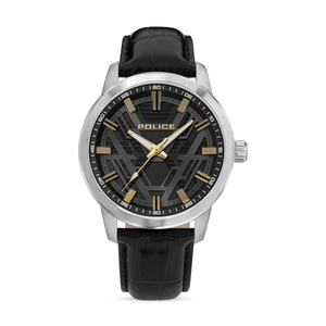Axis Black Dial Black Leather 3H