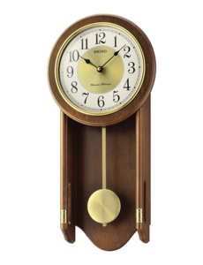 Brown Analog Pendulum Wall Clock