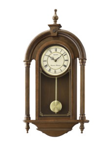 Wall clock with pendulum. Dual chimes.