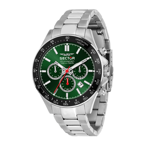 230 43MM CHRO GREEN DIAL BR SS