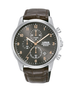 Gent's Dress Chrono Brown Leather Strap