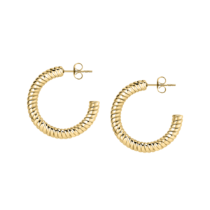 CREOLE EARRINGS SS+GOLD
