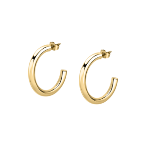 CREOLE EARRINGS SS + GOLD