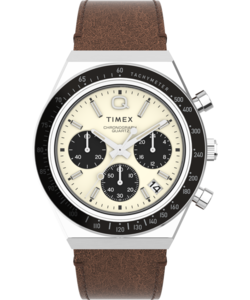 Q TIMEX Men's Leather