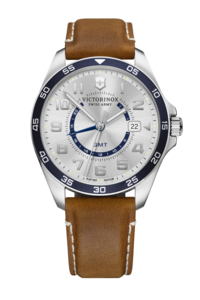 FIELDFORCE CLASSIC GMT WH DIAL BROWN STR
